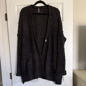 Free People Charcoal Women's Cardigan